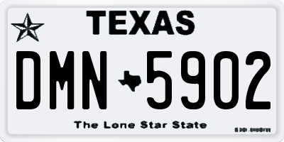 TX license plate DMN5902