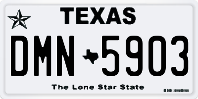 TX license plate DMN5903