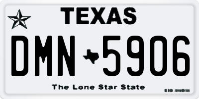 TX license plate DMN5906