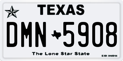 TX license plate DMN5908
