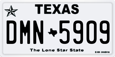TX license plate DMN5909
