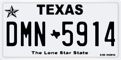 TX license plate DMN5914