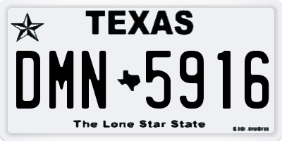 TX license plate DMN5916