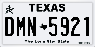 TX license plate DMN5921
