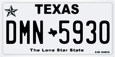 TX license plate DMN5930
