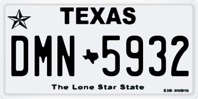 TX license plate DMN5932