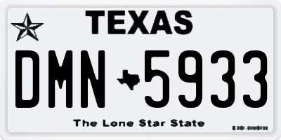 TX license plate DMN5933