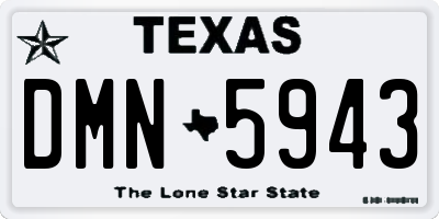 TX license plate DMN5943