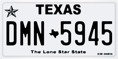 TX license plate DMN5945