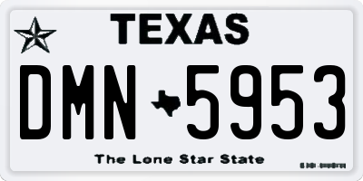 TX license plate DMN5953