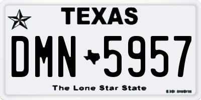 TX license plate DMN5957