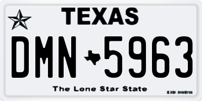TX license plate DMN5963