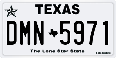 TX license plate DMN5971
