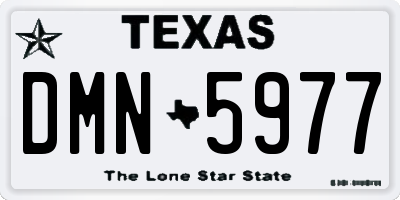 TX license plate DMN5977