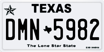 TX license plate DMN5982