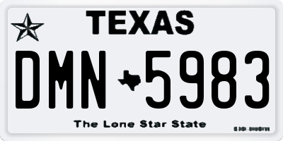 TX license plate DMN5983