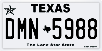 TX license plate DMN5988
