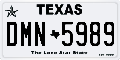 TX license plate DMN5989
