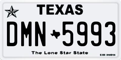 TX license plate DMN5993