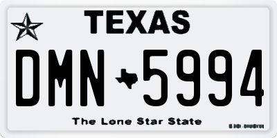 TX license plate DMN5994