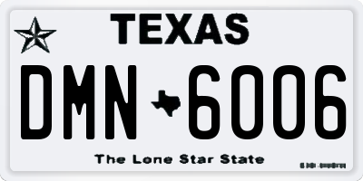 TX license plate DMN6006