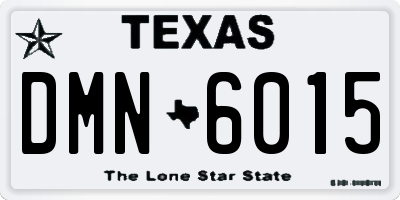 TX license plate DMN6015
