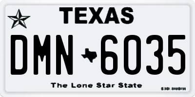 TX license plate DMN6035