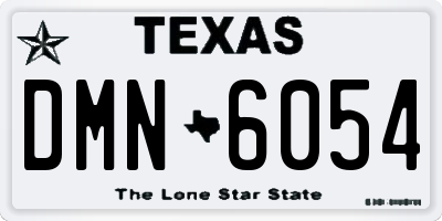 TX license plate DMN6054