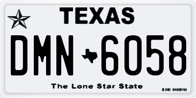 TX license plate DMN6058