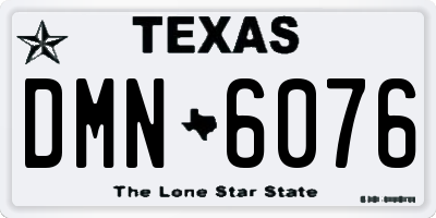 TX license plate DMN6076