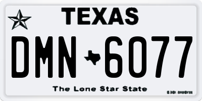 TX license plate DMN6077