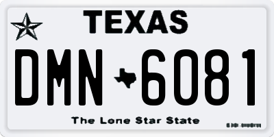 TX license plate DMN6081