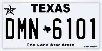 TX license plate DMN6101