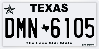 TX license plate DMN6105