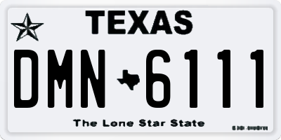 TX license plate DMN6111