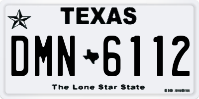 TX license plate DMN6112