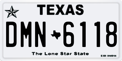 TX license plate DMN6118