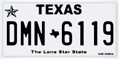 TX license plate DMN6119