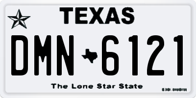 TX license plate DMN6121