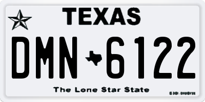 TX license plate DMN6122