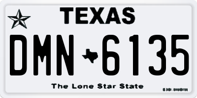 TX license plate DMN6135