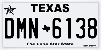 TX license plate DMN6138