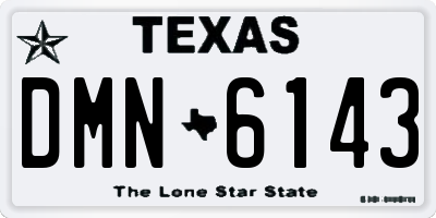 TX license plate DMN6143