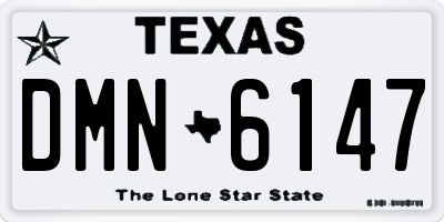 TX license plate DMN6147