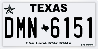 TX license plate DMN6151