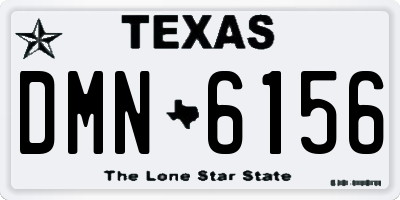 TX license plate DMN6156
