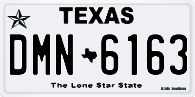 TX license plate DMN6163