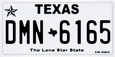 TX license plate DMN6165