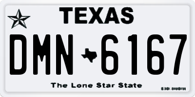 TX license plate DMN6167