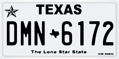 TX license plate DMN6172
